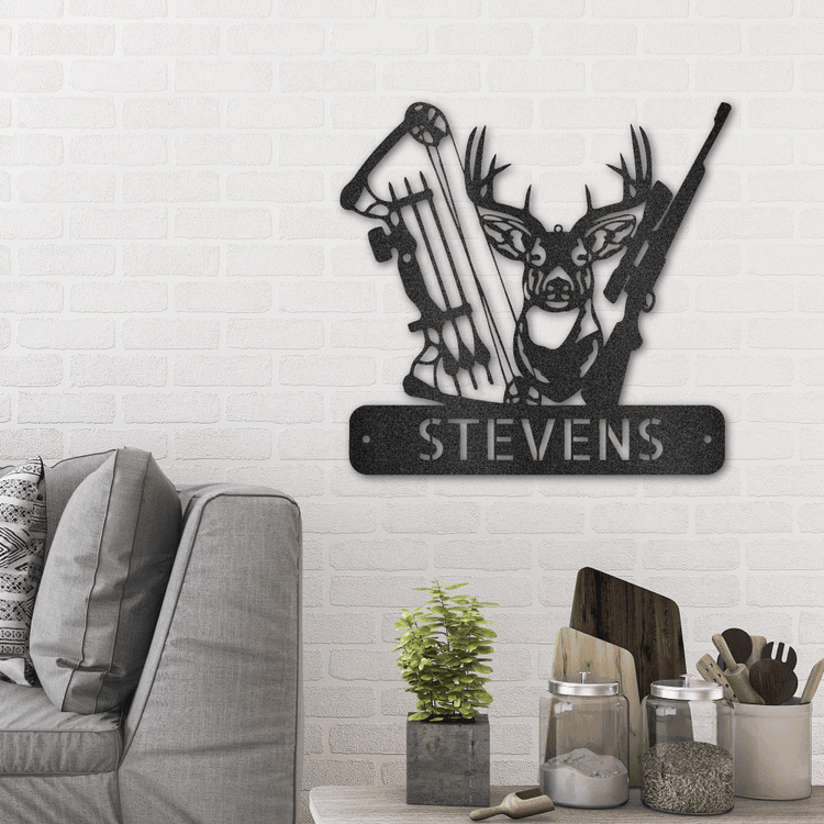 Metal Decor - Deers and Deer Hunters