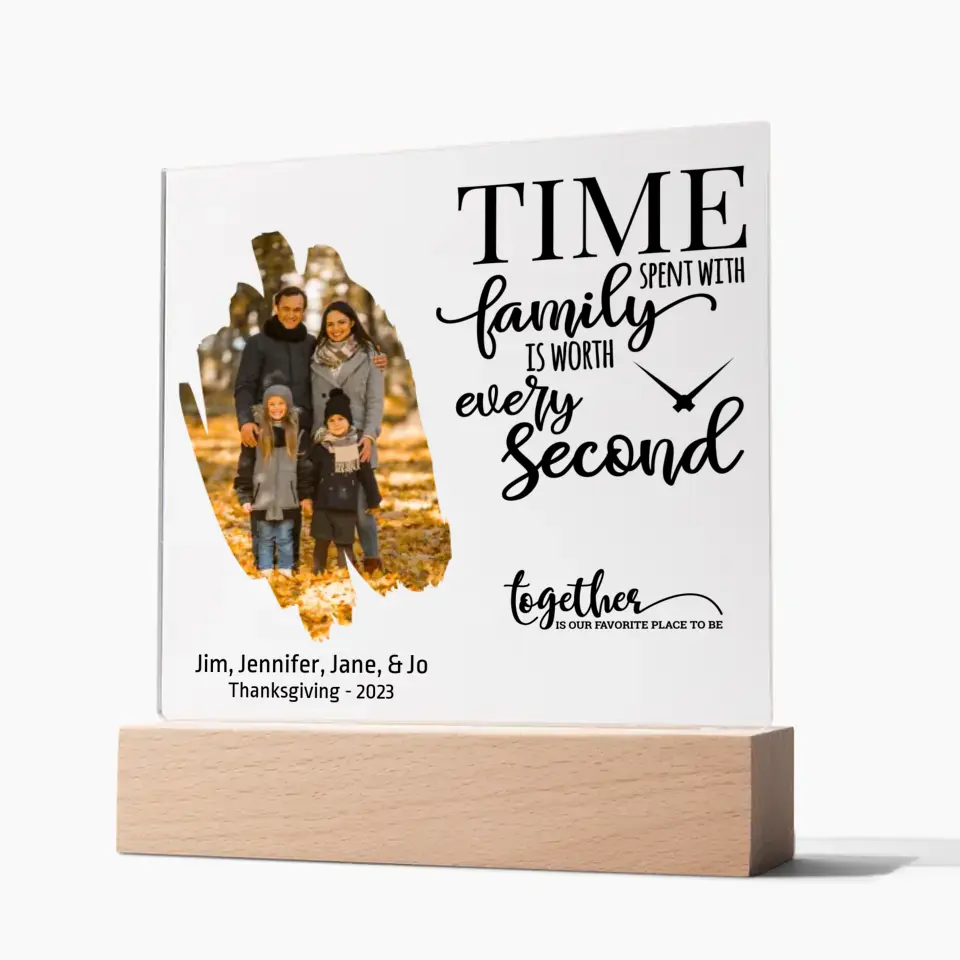Acrylic - Family Photo with Brushstroke Image