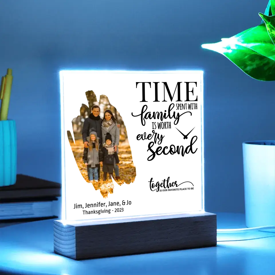 Acrylic - Family Photo with Brushstroke Image