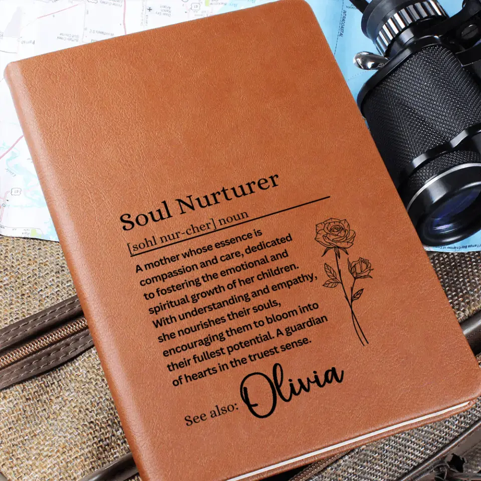 Graphic Journal | Mother Definition | Personalized with Name and Birth Month Flower | Mothers Day | Gift for Her