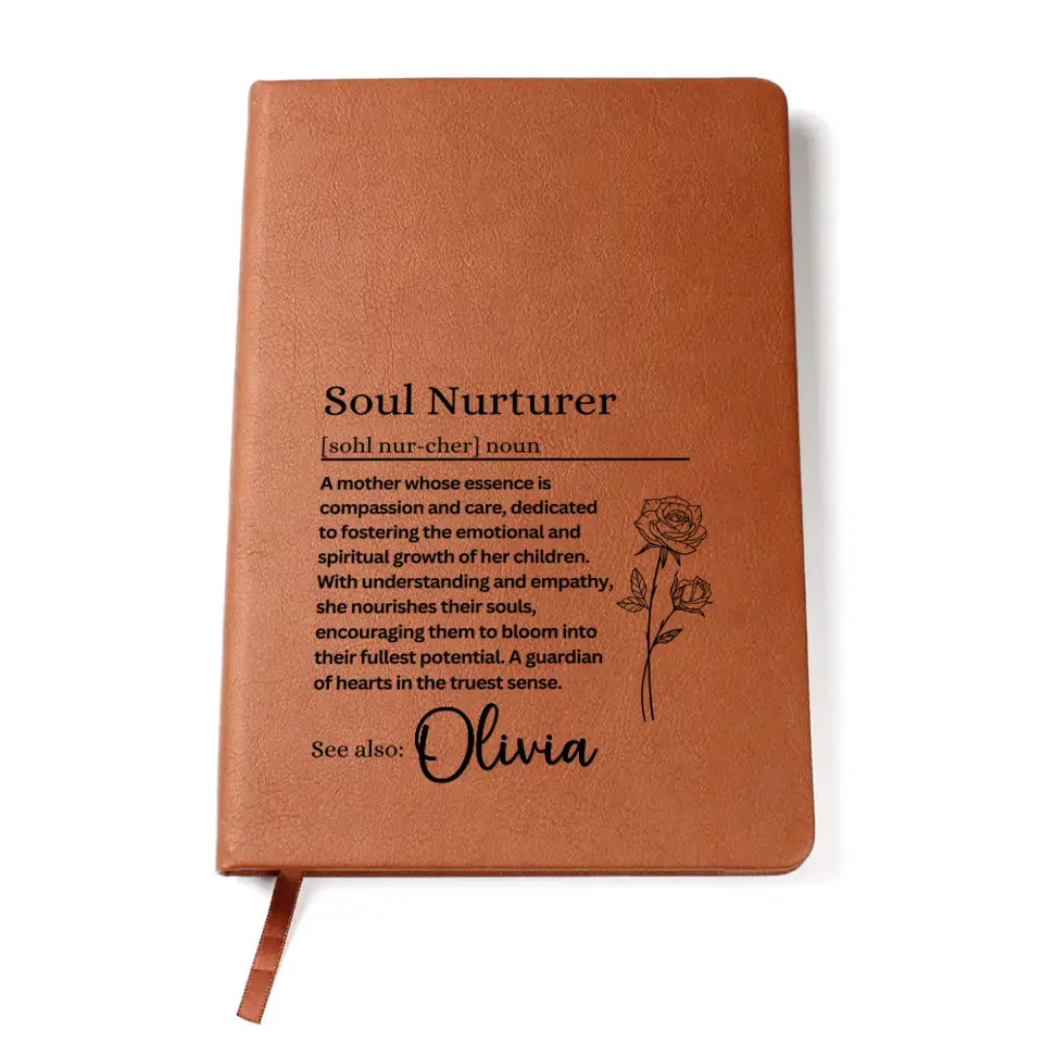 Graphic Journal | Mother Definition | Personalized with Name and Birth Month Flower | Mothers Day | Gift for Her