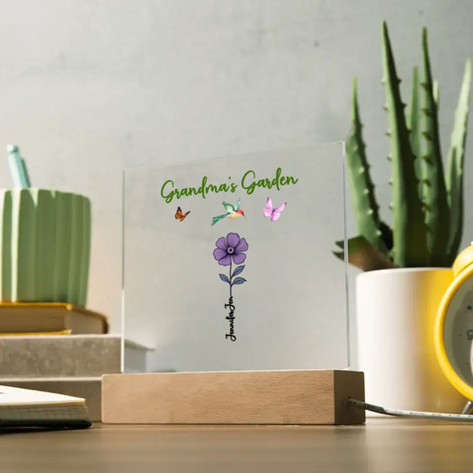 Acrylic - Birth Month Flowers - Antique