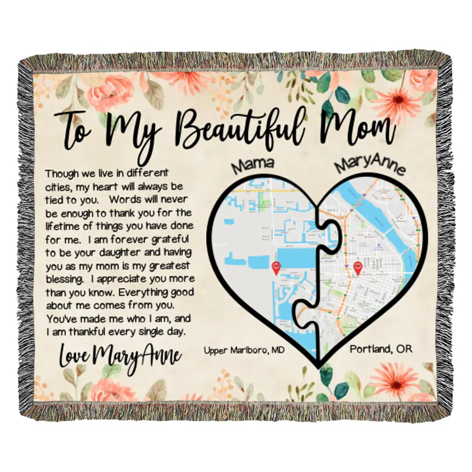 Woven Blanket - Mother Daughter Distance