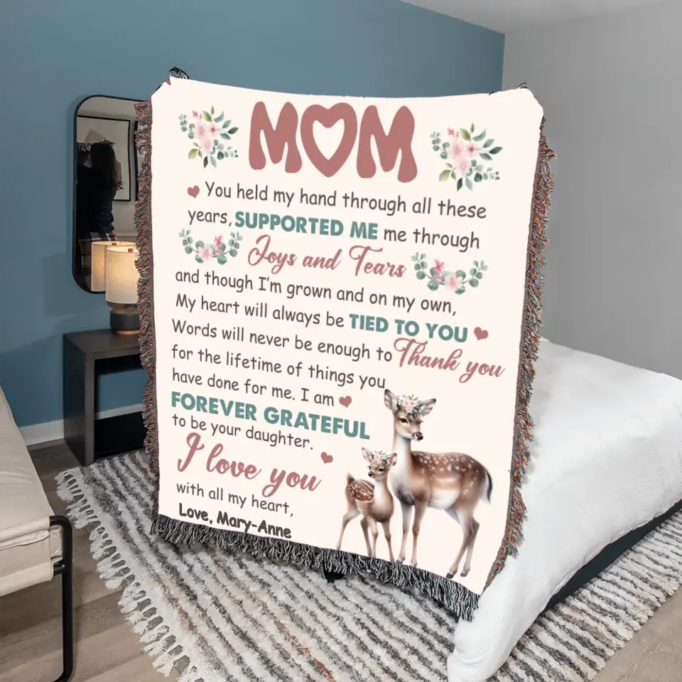 Daughter to Mom | Personalized Signature | Woven Blanket