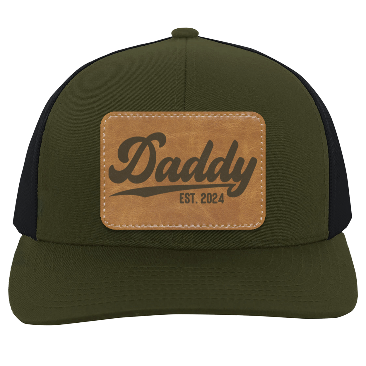 Retro Daddy est 2024 | Leather | Trucker Patch Hat