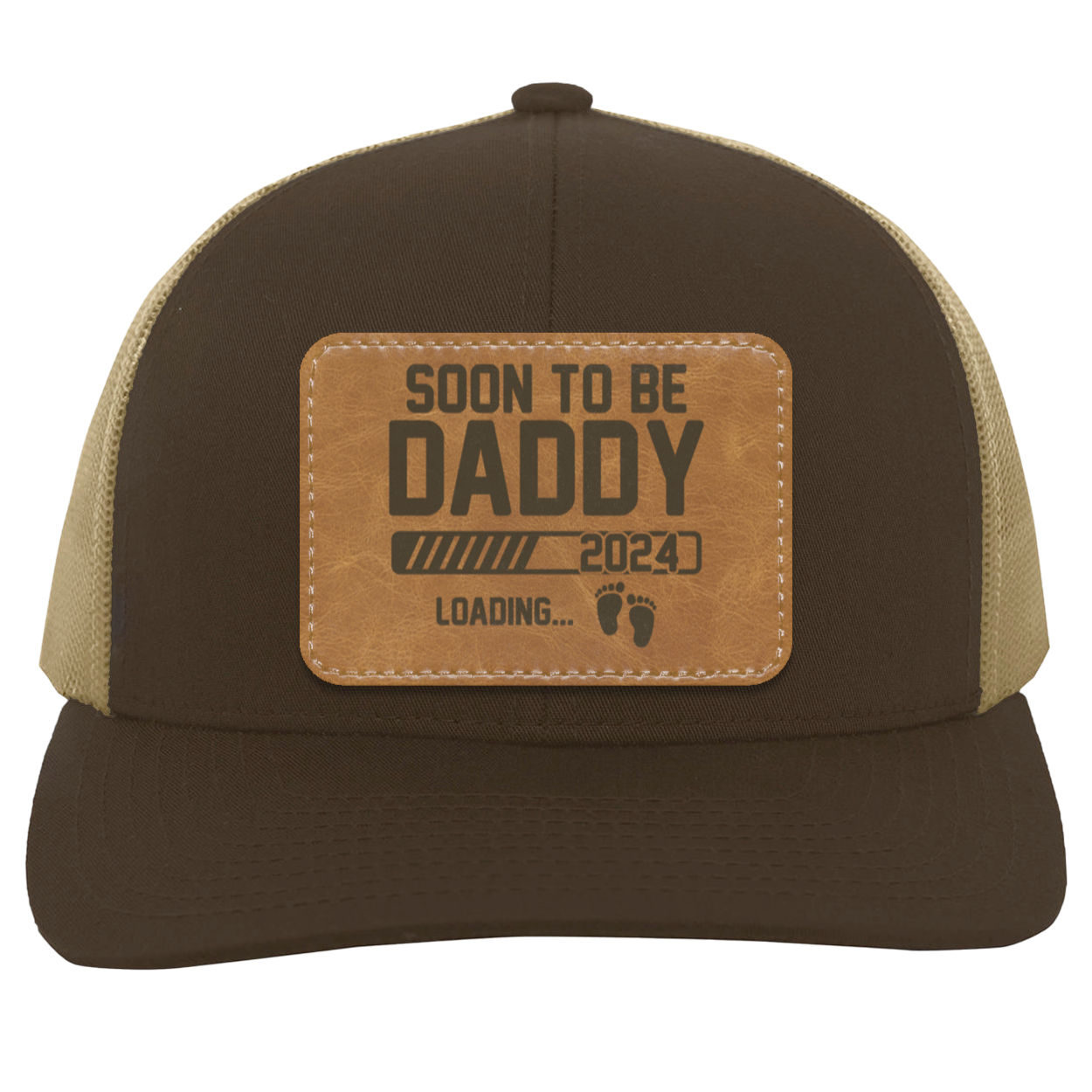 Soon to Be Daddy 2024 | Leather | Trucker Patch Hat