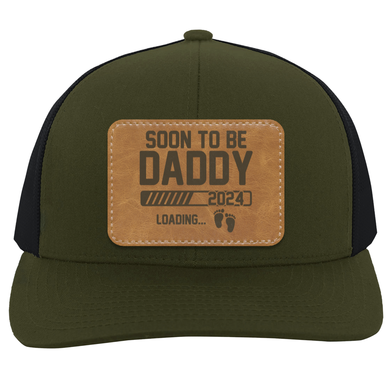 Soon to Be Daddy 2024 | Leather | Trucker Patch Hat
