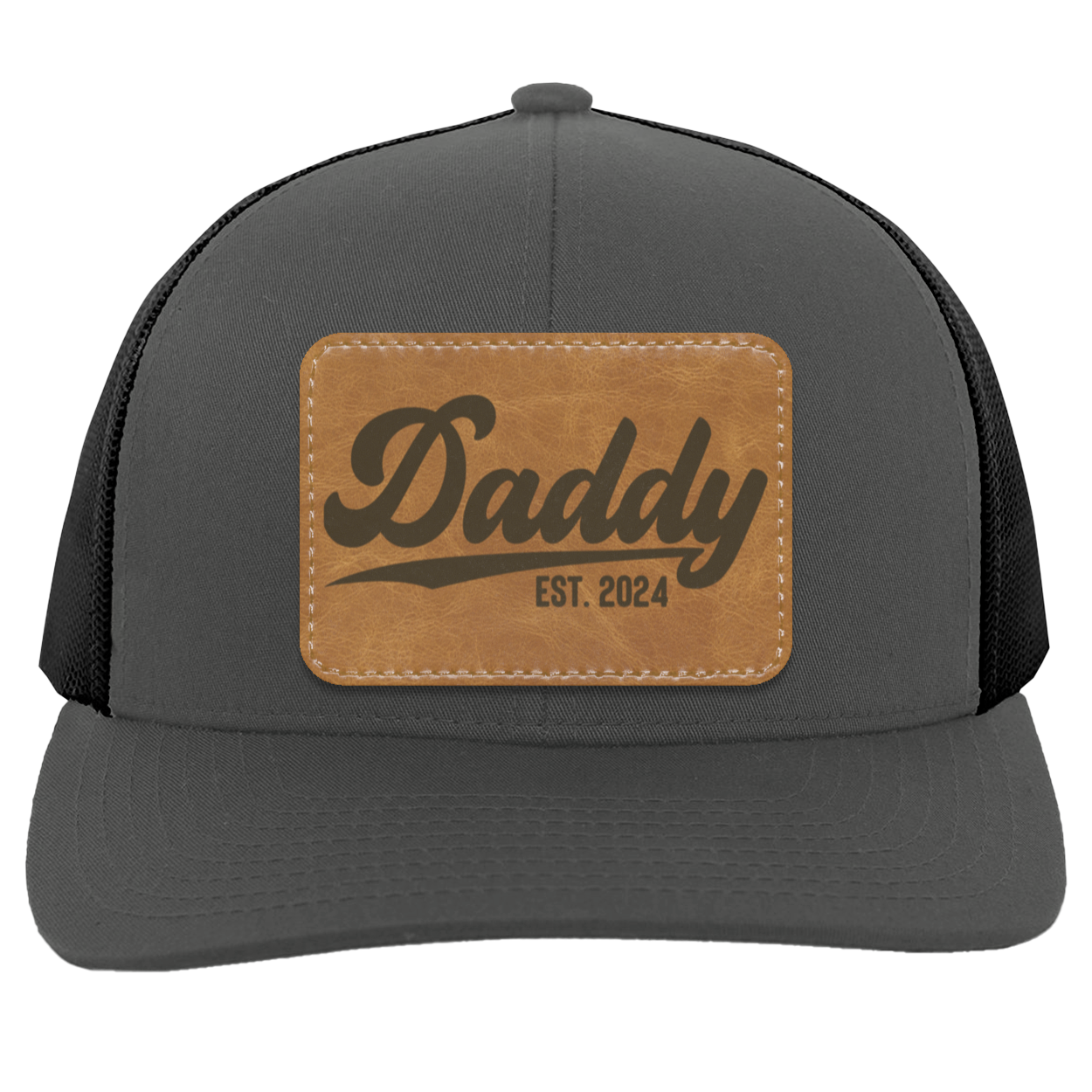 Retro Daddy est 2024 | Leather | Trucker Patch Hat