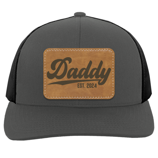 Retro Daddy est 2024 | Leather | Trucker Patch Hat