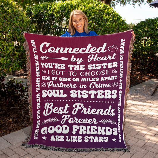 Soul Sisters | Best Friends | Woven Blanket