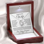 To My Beautiful Wife | Forever Love Necklace BW