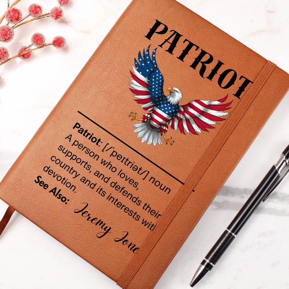 Graphic Journal | Patriot Definition | Eagle | Personalized with Name