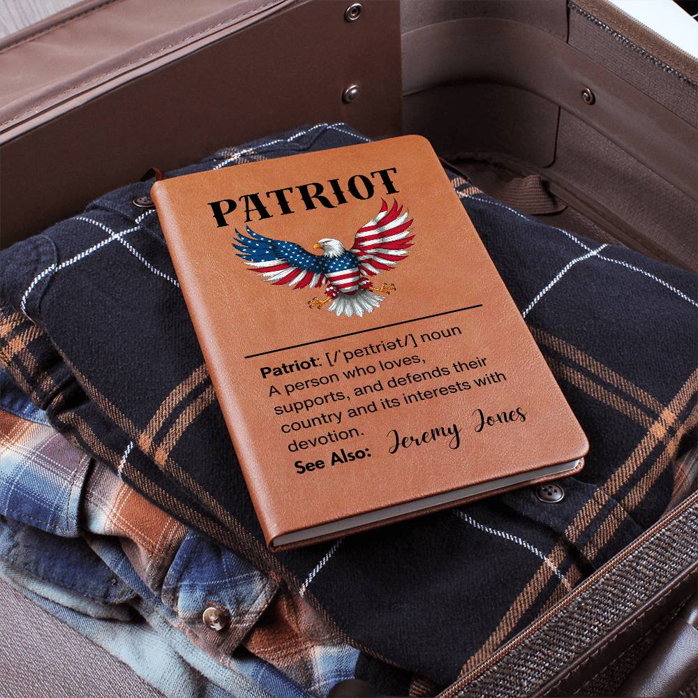 Graphic Journal | Patriot Definition | Eagle | Personalized with Name