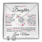 To My Beautiful Daughter - Love Knot Earring & Necklace Set