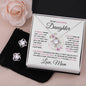 To My Beautiful Daughter - Love Knot Earring & Necklace Set