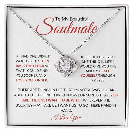 To My Beautiful Soulmate | Love Knot Necklace