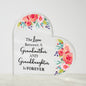 Acrylic Heart Plaque - Memorable Gift for Granddaughter