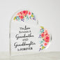 Acrylic Heart Plaque - Memorable Gift for Granddaughter