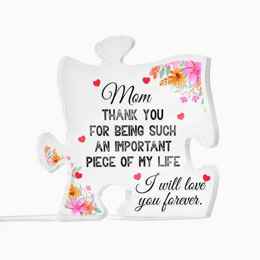 Eternal Bond Acrylic Puzzle Plaque - Message to My Mother