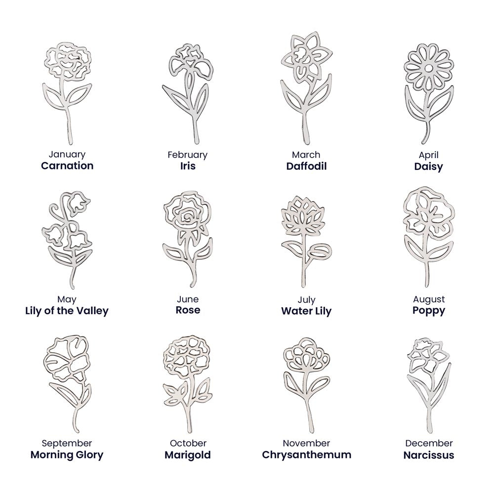 To My Soulmate | Birth Flower Name Necklace