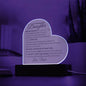 To My Beautiful Daughter | Acrylic Heart Plaque with optional LED Base