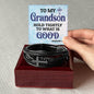 To My Grandson | Cross Bracelet | Hold Tightly