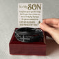 To My Son | Cross Bracelet | Blessed and Proud
