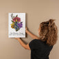 Personalized wrapped gallery canvas, Birth Month Flowers Gift For Grandma, Easter, Nana Gifts, Mothers Day Gift - Portrait
