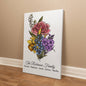 Personalized wrapped gallery canvas, Birth Month Flowers Gift For Grandma, Easter, Nana Gifts, Mothers Day Gift - Portrait