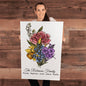 Personalized wrapped gallery canvas, Birth Month Flowers Gift For Grandma, Easter, Nana Gifts, Mothers Day Gift - Portrait