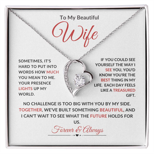 To My Beautiful Wife | Forever Love Necklace