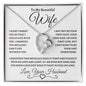 To My Beautiful Wife | Forever Love Necklace BW