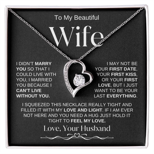 To My Beautiful Wife | Forever Love Necklace WBv2