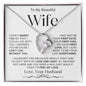 To My Beautiful Wife | Forever Love Necklace BWv2