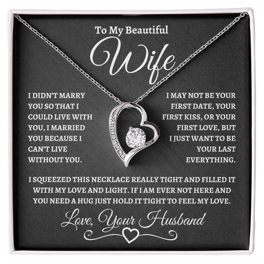To My Beautiful Wife | Forever Love Necklace WB