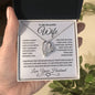 To My Beautiful Wife | Forever Love Necklace BW
