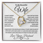 To My Beautiful Wife | Forever Love Necklace BW