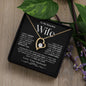 To My Beautiful Wife | Forever Love Necklace WBv2