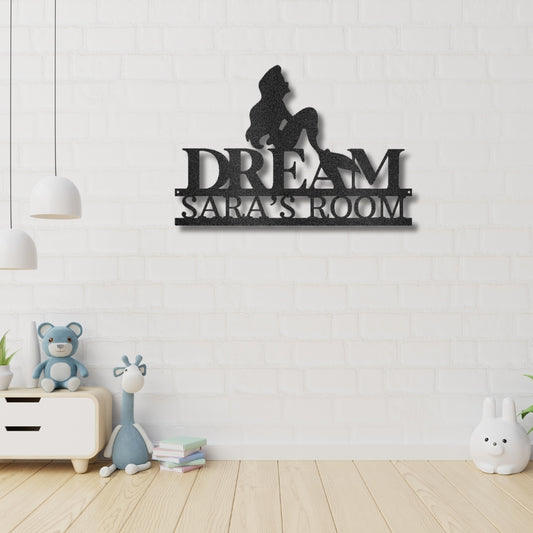 Mermaid Dreams Monogram - Steel Sign