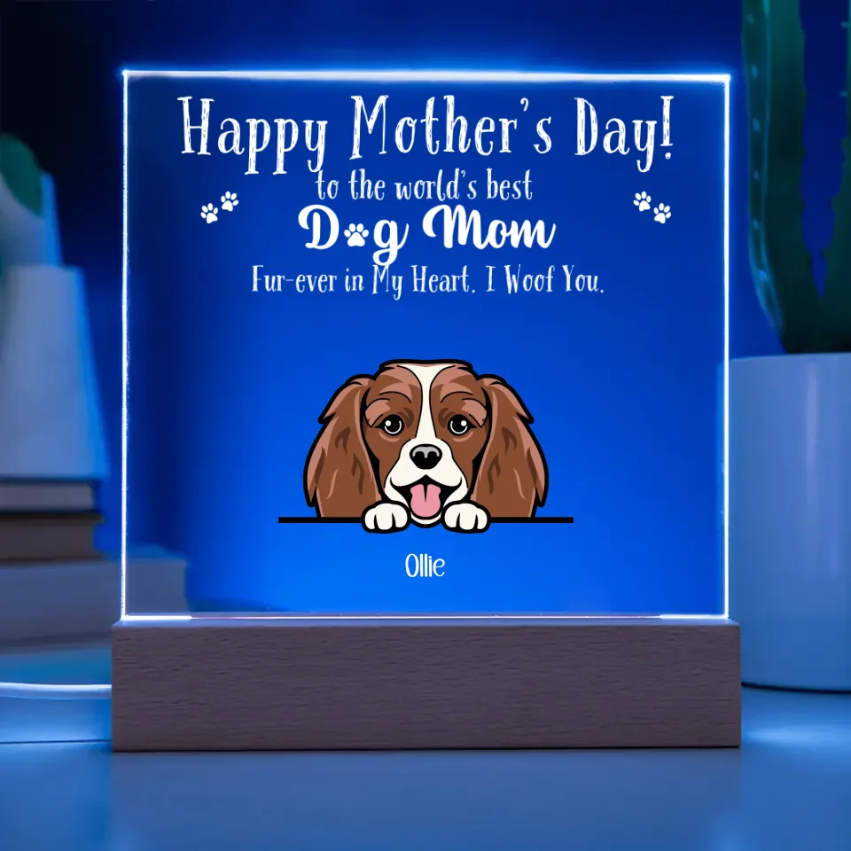 Acrylic - Dog Mom - Peeking Dog Clipart Edition