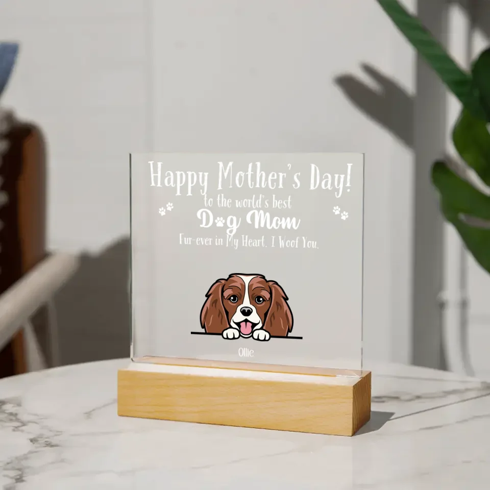 Acrylic - Dog Mom - Peeking Dog Clipart Edition