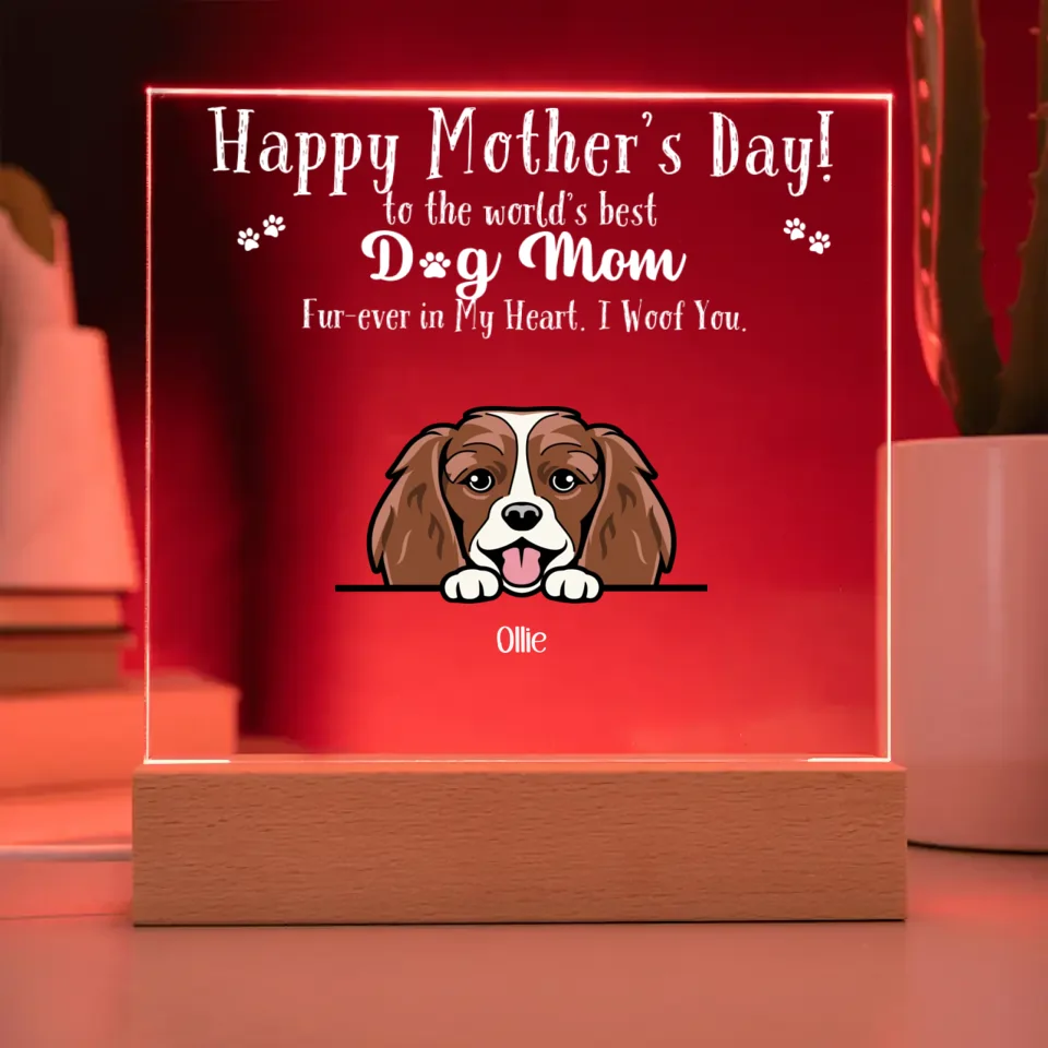 Acrylic - Dog Mom - Peeking Dog Clipart Edition