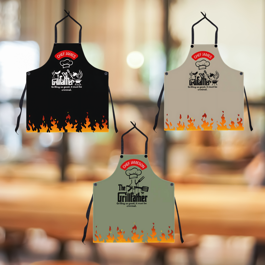 Apron | Grillfather | For Dad Grandpa Husband Boyfriend