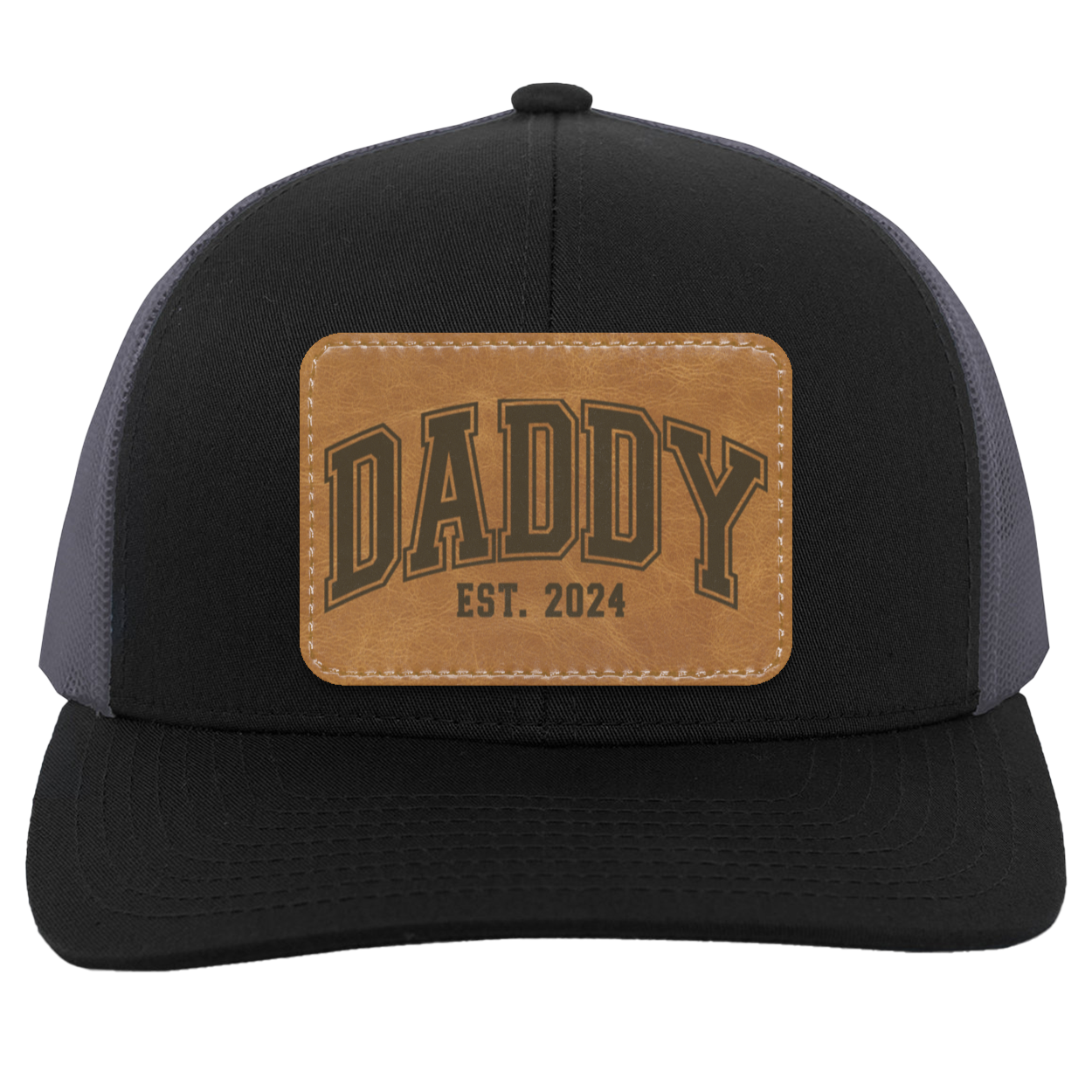 Varsity Daddy  est 2024 | Leather | Trucker Patch Hat