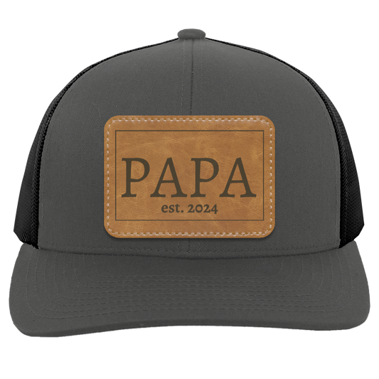 Papa est 2024 | Leather Patch Hat