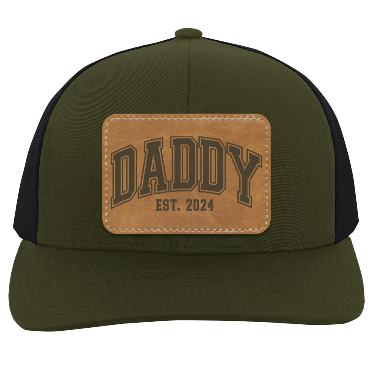 Varsity Daddy  est 2024 | Leather | Trucker Patch Hat