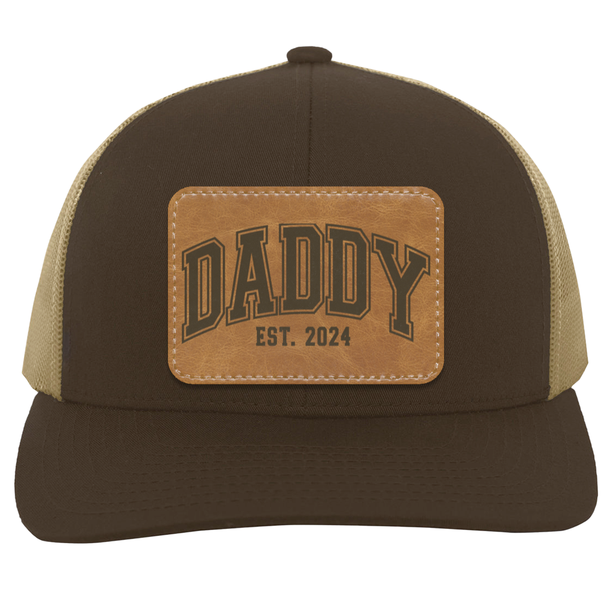 Varsity Daddy  est 2024 | Leather | Trucker Patch Hat