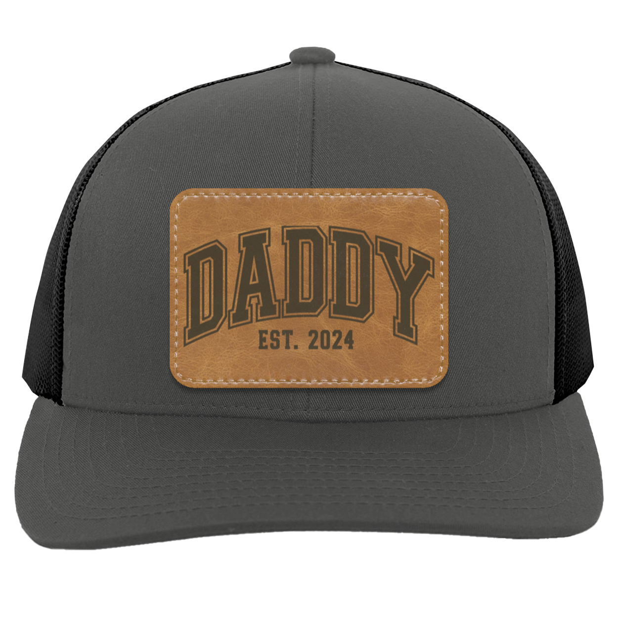 Varsity Daddy  est 2024 | Leather | Trucker Patch Hat