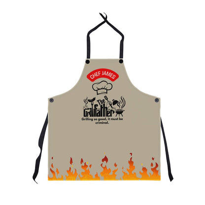 Apron | Grillfather | For Dad Grandpa Husband Boyfriend