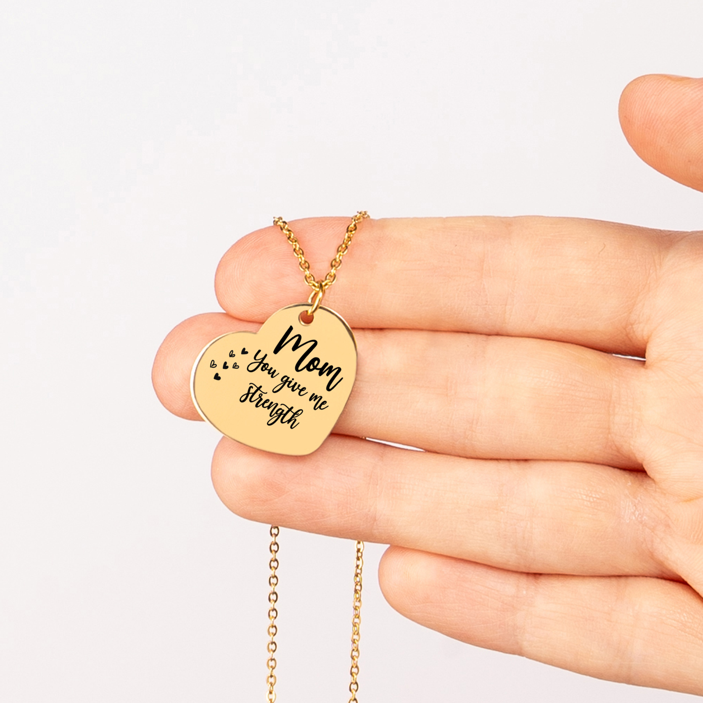 Custom Message Heart Necklace | Son to Mom